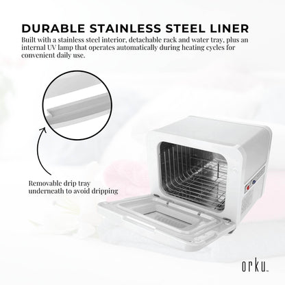 Orku 8L Electric Towel Warmer UV Cabinet Salon Spa White