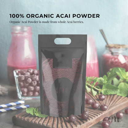 Acai Powder 100% Organic - Pure Superfood Amazon Berries - Bulk