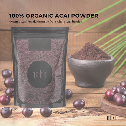 Acai Powder 100% Organic - Pure Superfood Amazon Berries - Bulk