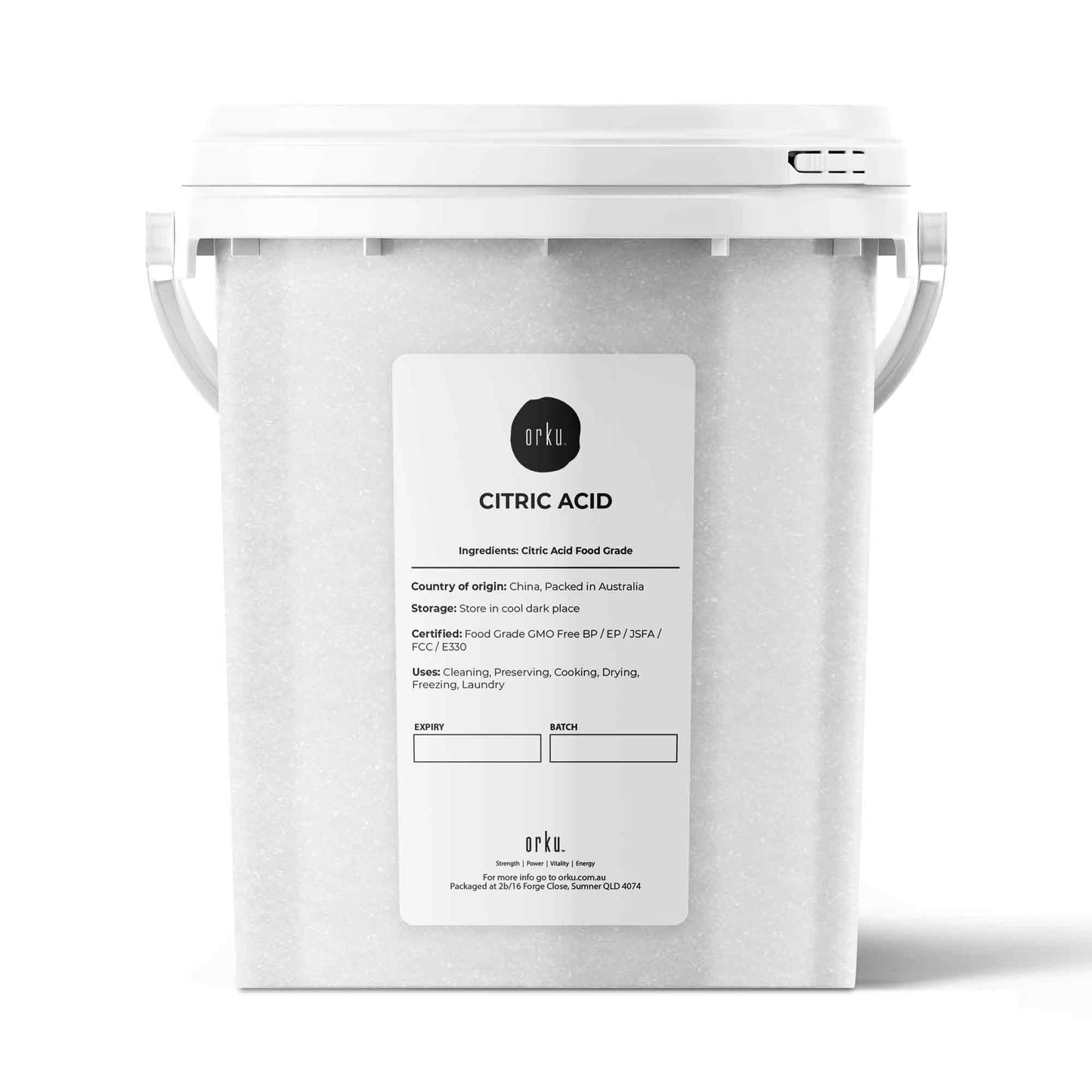 Citric Acid Powder - Resealable Tubs Food Grade Anhydrous GMO Preservative Free