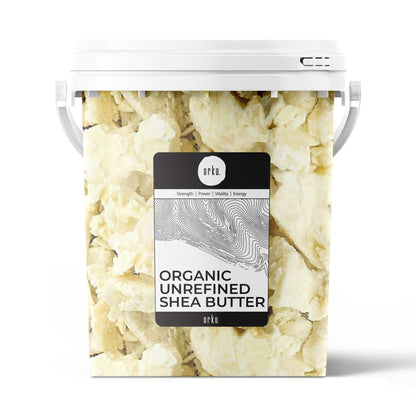 Orku Organic Unrefined Shea Butter Tub Raw African Karite Chunks