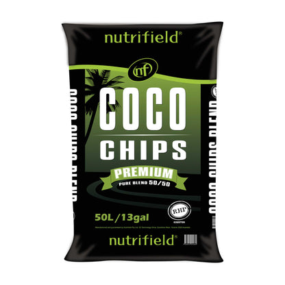 Coco Chips Premium - 50/50 Coir Pure Blend Hydroponic Plant Growing Medium