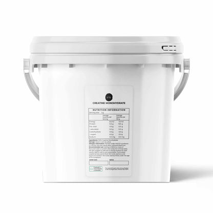 Creatine Monohydrate Powder - Micronised Pure Protein Supplement Bucket