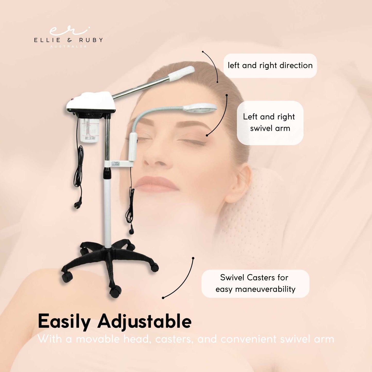 Facial Steamer and Magnifying Lamp 2in1 Beauty Machine Face Spa Magnifier Stand