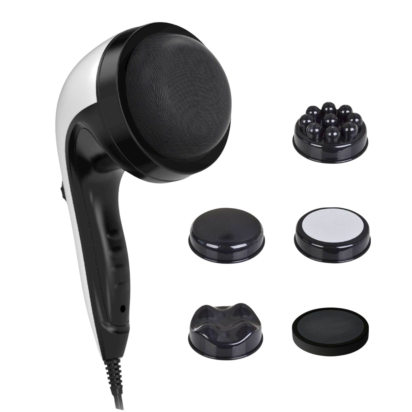 Orku Handheld Body Massager 4 Heads Adjustable Speed 28W Black