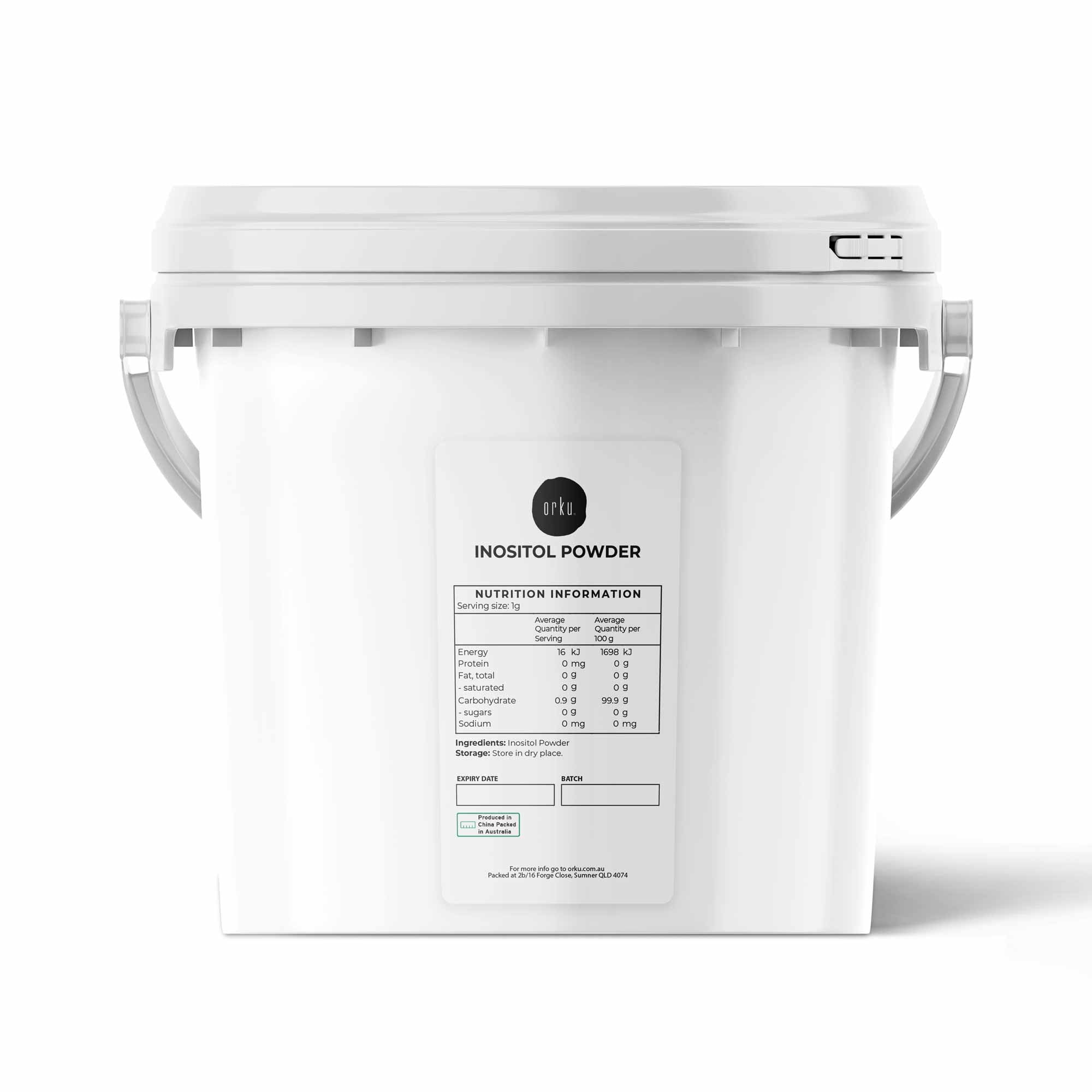 Myo Inositol Powder Buckets- USP Grade High Purity Unflavoured – Orku