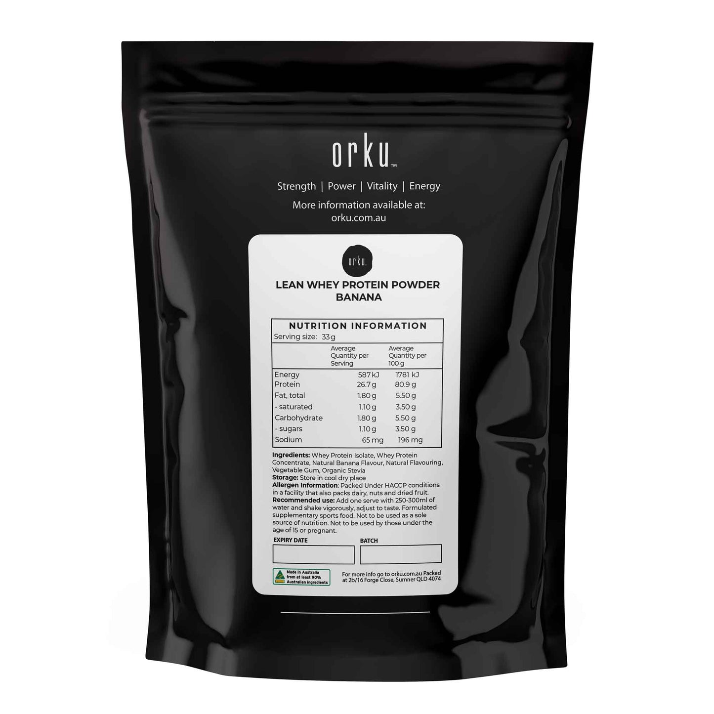 Lean Whey Protein Blend - Banana Shake WPI/WPC Supplement