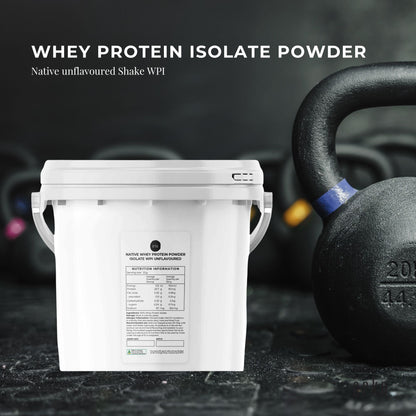 Native Unflavoured Whey Protein Isolate Powder - Shake WPI Supplement Bucket