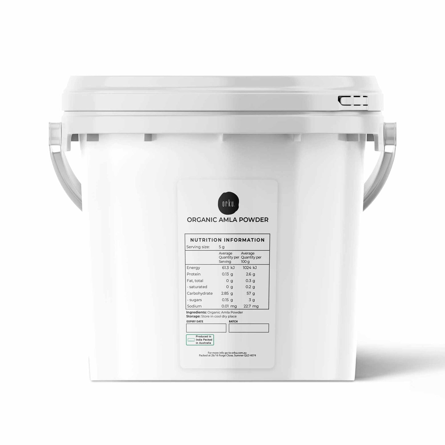 Organic Amla Powder Tub Indian Gooseberry Emblica Officinalis Fruit Supplement