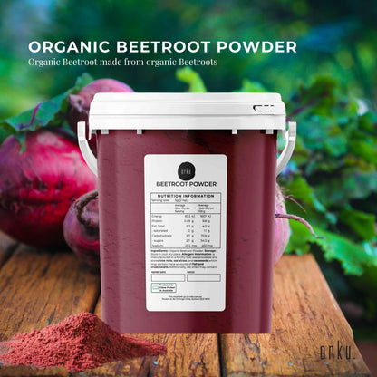 Organic Beetroot Powder Bucket Superfood Beet Root Supplement Beta Vulgaris