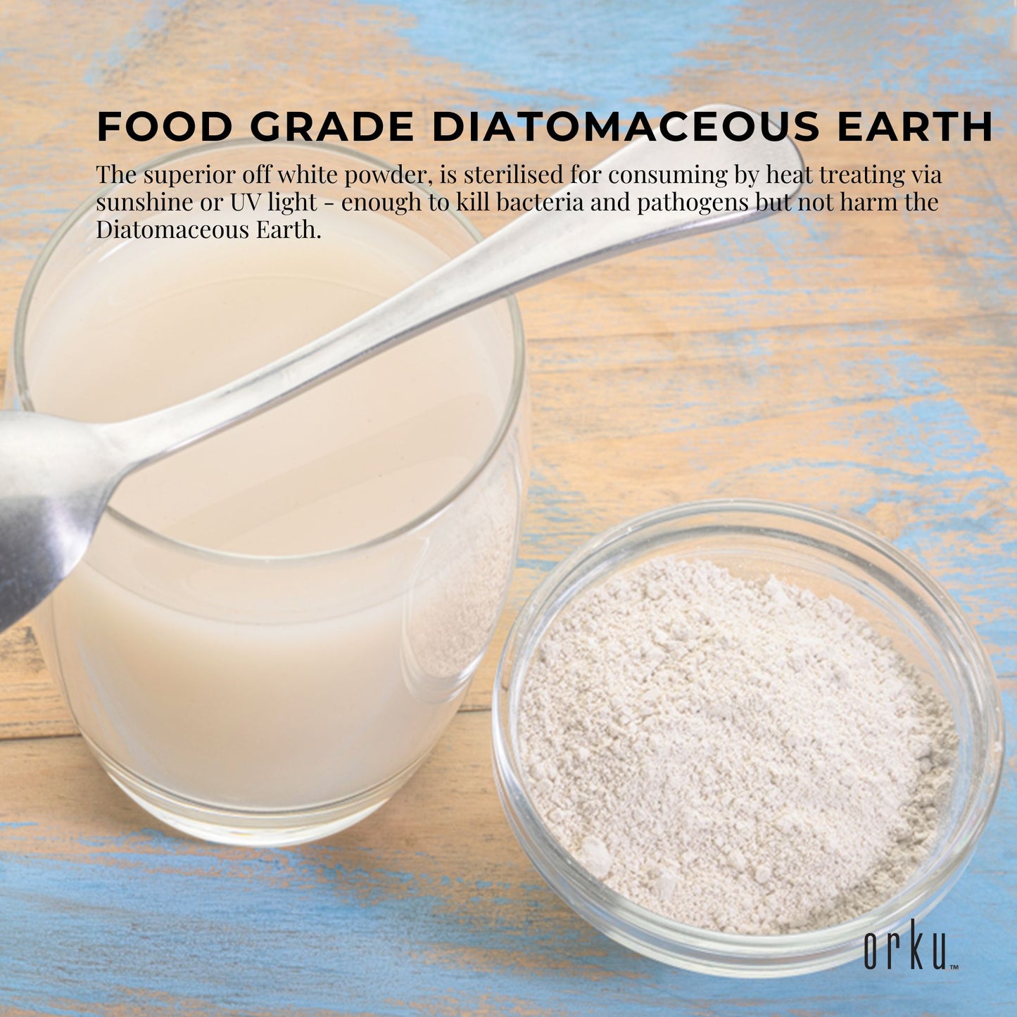 Organic Fine Diatomaceous Earth - Food Grade Fossil Shell Flour Powder Bulk