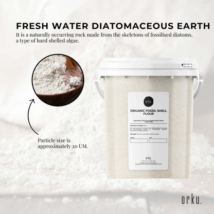 Organic Fine Diatomaceous Earth Tubs - Food Grade Fossil Shell Flour Powder