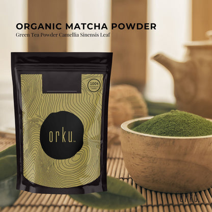 Organic Matcha Green Tea Powder Camellia Sinensis Leaf Supplement