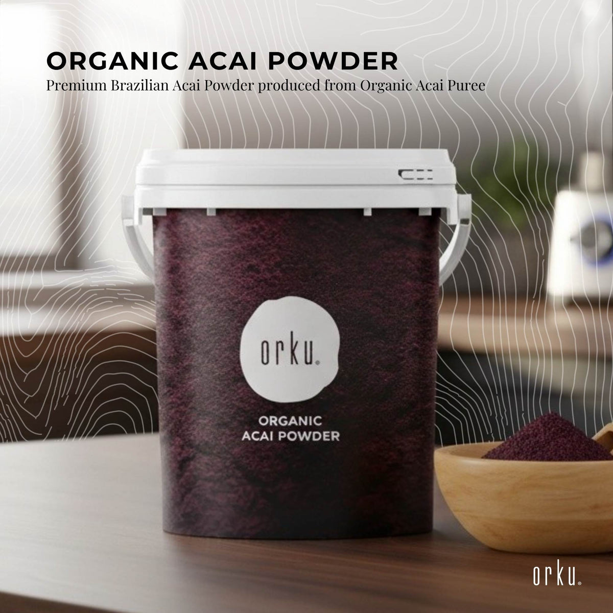 Orku 700g Organic Acai Powder Brazilian Berry Smoothie Bowl Ingredient