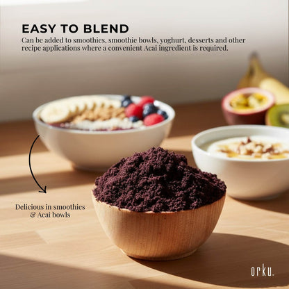 Orku 700g Organic Acai Powder Brazilian Berry Smoothie Bowl Ingredient