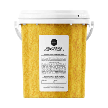 Orku Organic Beeswax Pellets Yellow Tubs - Cosmetic Grade Bees Wax Pastilles