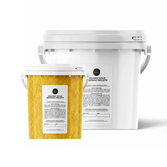 Orku Organic Beeswax Pellets Yellow Tubs - Cosmetic Grade Bees Wax Pastilles