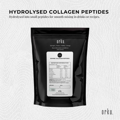 Orku Bovine Collagen Peptides Powder  - Hydrolysed Protein Unflavoured