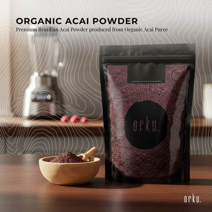 Orku 100g Organic Acai Powder Brazilian Berry Smoothie Bowl Ingredient