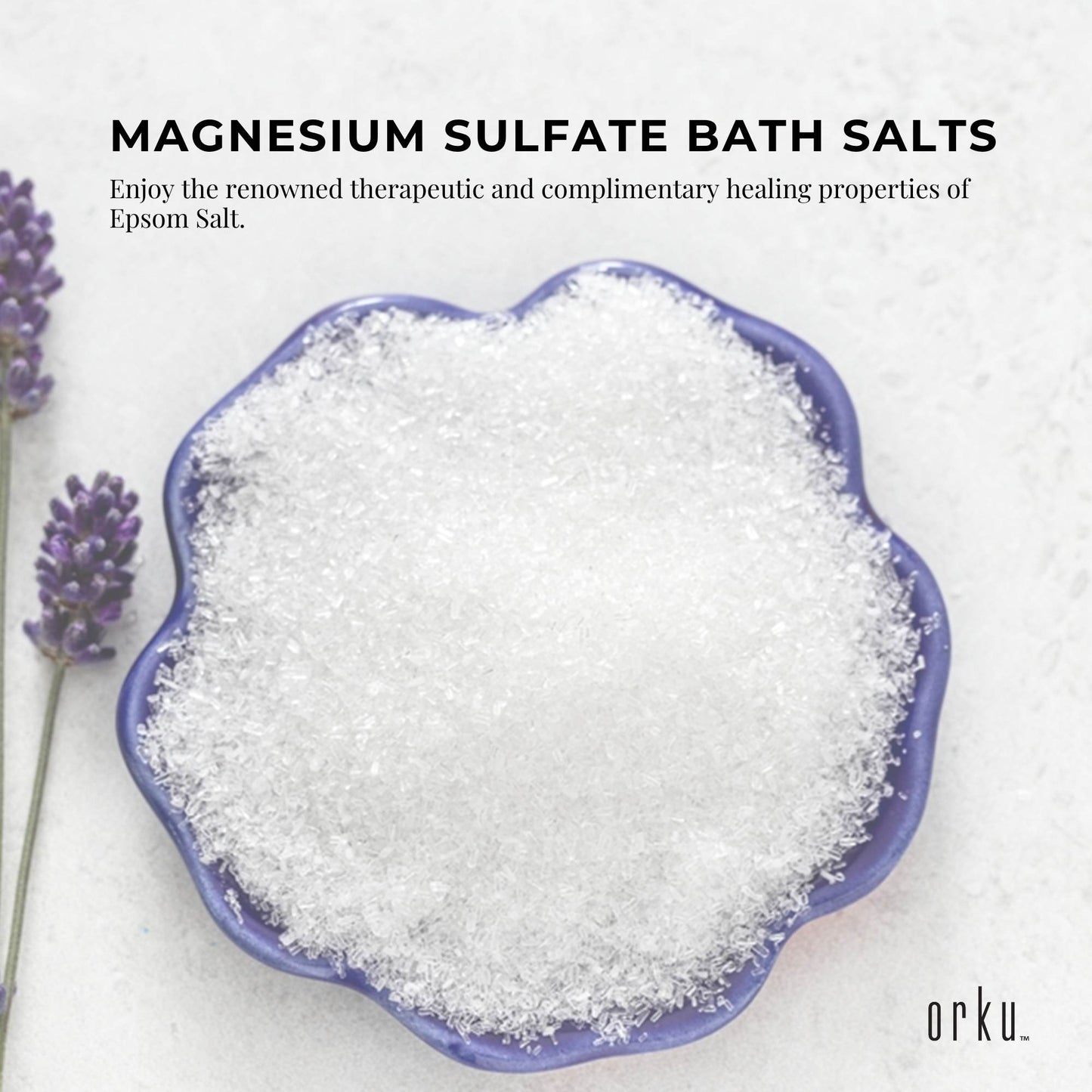 Orku 1Kg Epsom Salt Magnesium Sulphate Bath Salts Skin Body