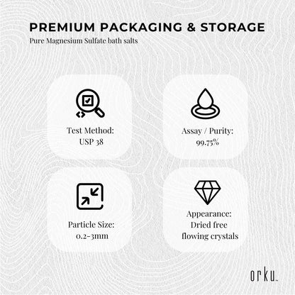 Orku 1Kg Epsom Salt Magnesium Sulphate Bath Salts Skin Body