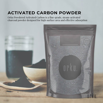 Orku Activated Carbon Powder Coconut Charcoal - Water Filtration