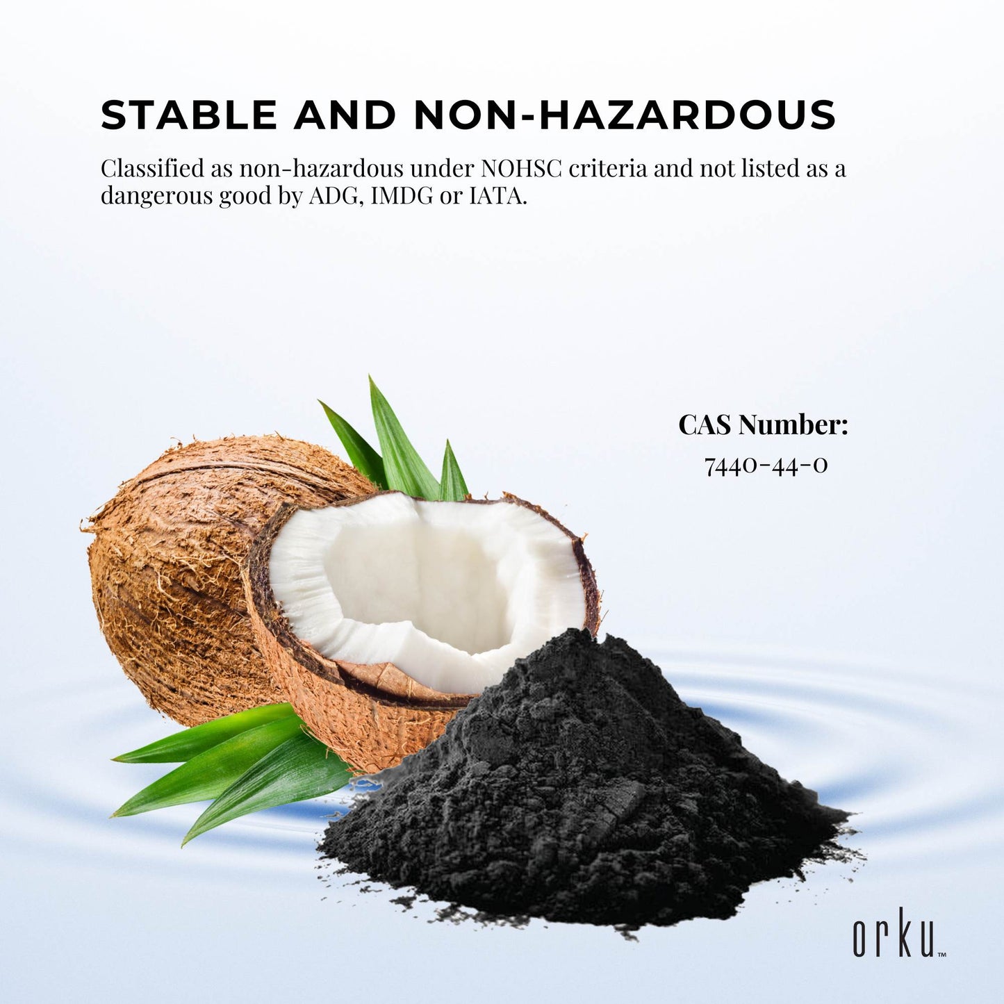 Orku Activated Carbon Powder Coconut Charcoal - Water Filtration