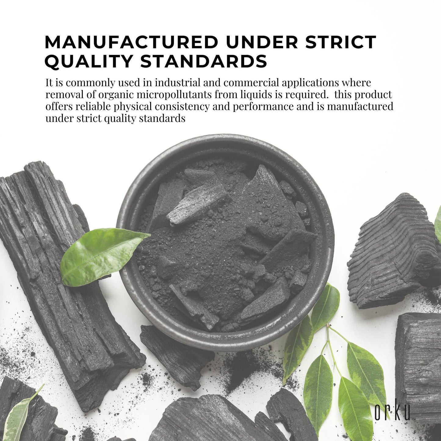 Orku Activated Carbon Powder Coconut Charcoal - Water Filtration