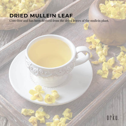 Orku Organic Mullein Leaf - Dried Herbal Botanical Verbascum Thapsis