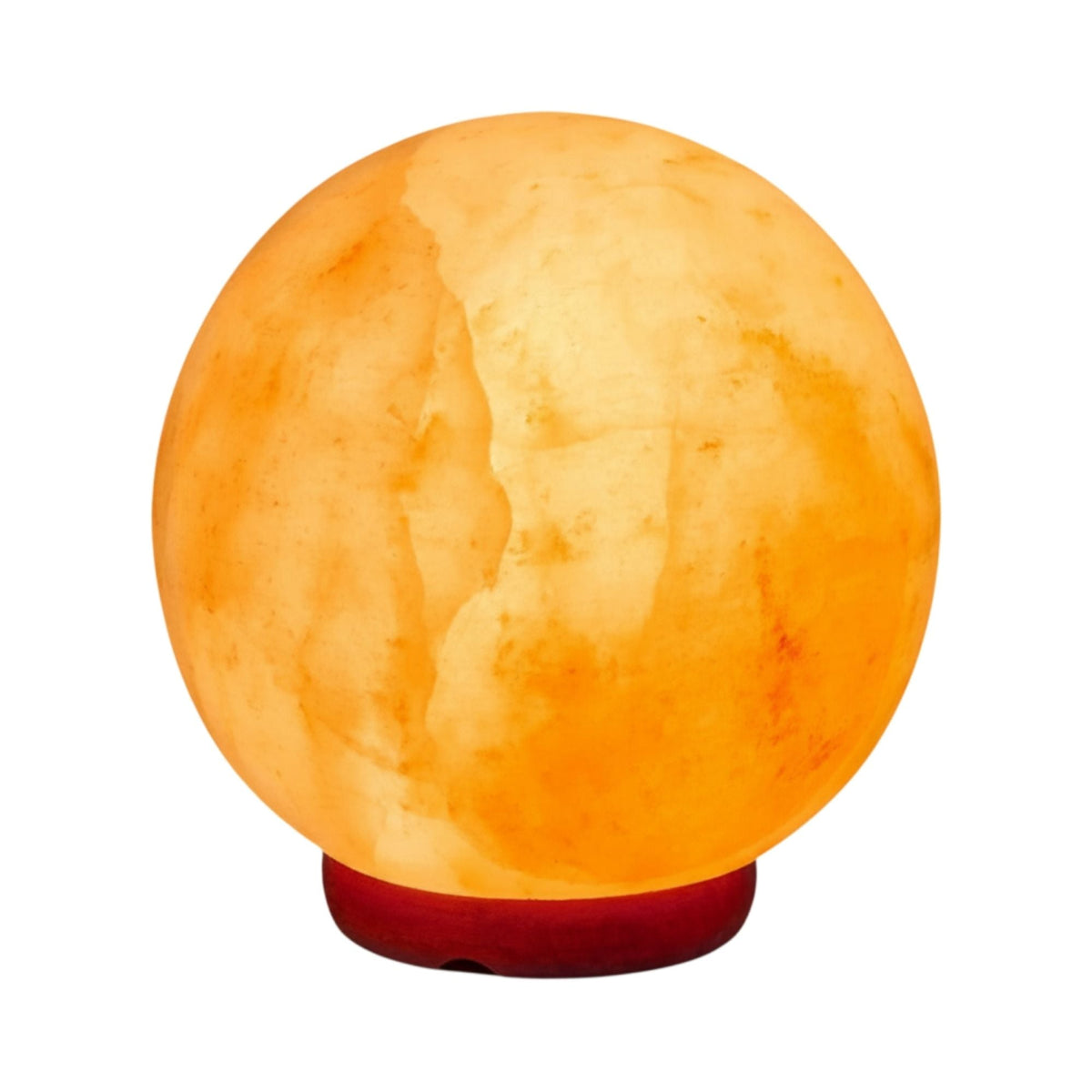 Orku 12cm Ball Himalayan Pink Salt Lamp - Carved Sphere Night Light