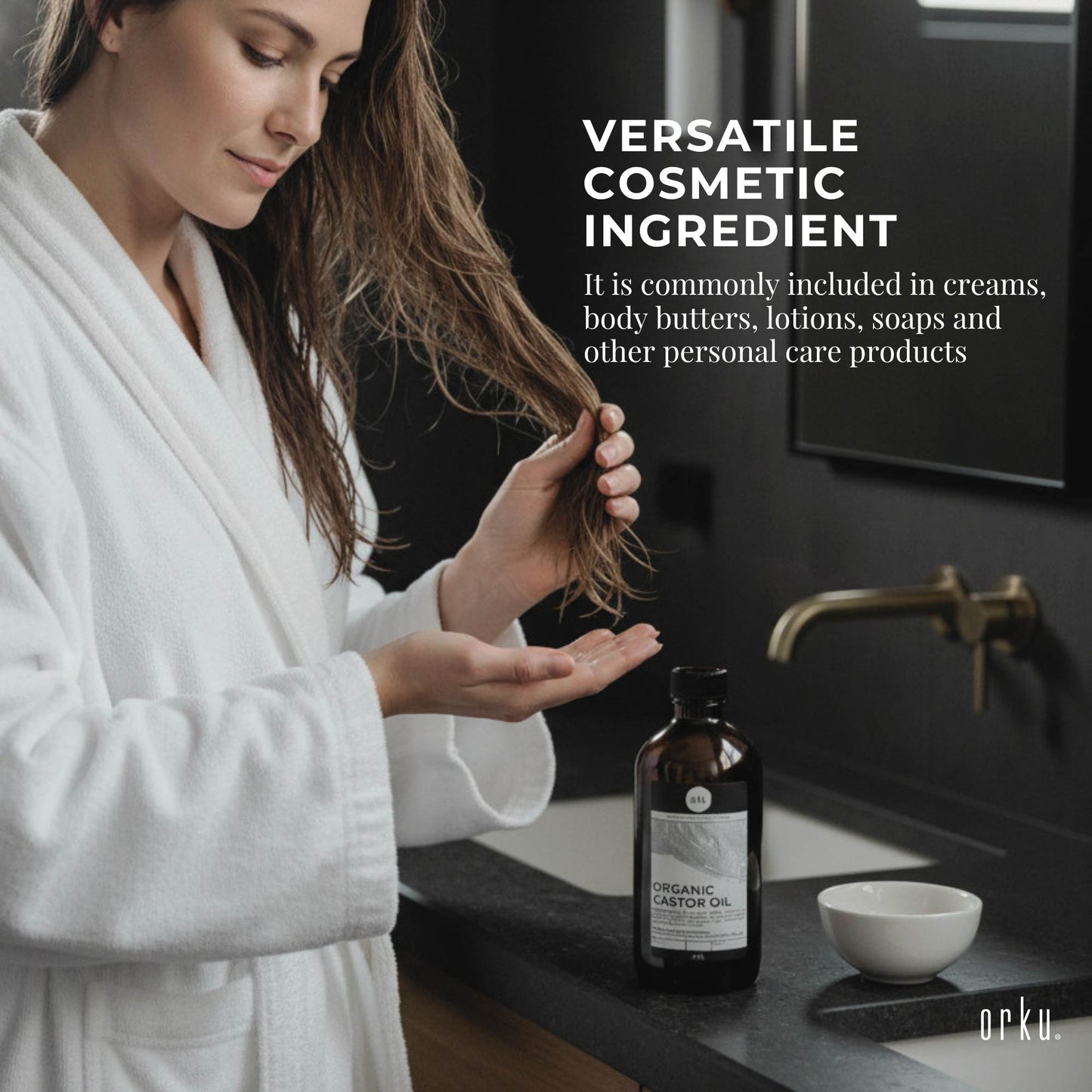 Orku Organic Castor Oil - Hexane Free Cold Pressed