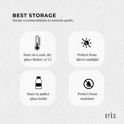Orku Organic Castor Oil - Hexane Free Cold Pressed