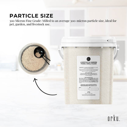 Orku Fossil Shell Flour Tubs - Livestock Garden and Pet Diatomaceous Earth