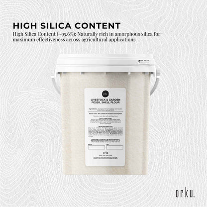 Orku Fossil Shell Flour Tubs - Livestock Garden and Pet Diatomaceous Earth