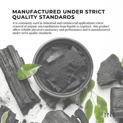 Orku Activated Carbon Powder Coconut Charcoal Bucket - Water Filtration