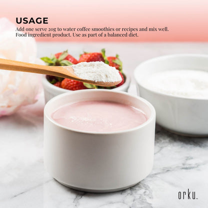 Orku Bovine Collagen Peptides Powder  - Hydrolysed Protein Unflavoured