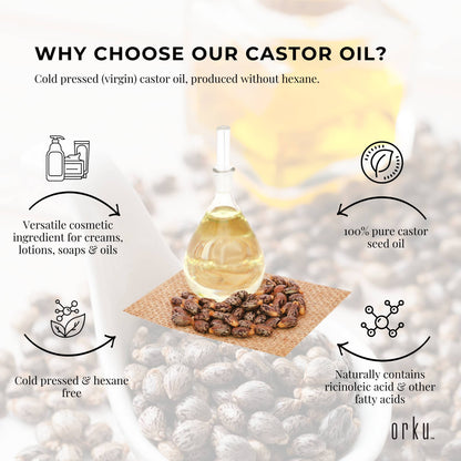 Orku Castor Oil - Hexane Free Cold Pressed
