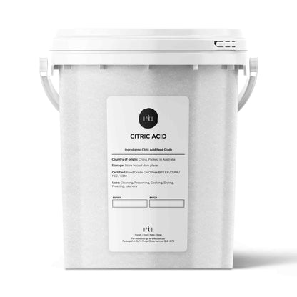Orku Citric Acid Powder Tubs - Food Grade Non GMO Anhydrous Preservative E330