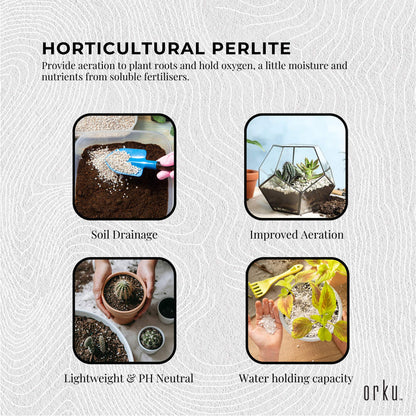 Orku Coarse Perlite Soil Additive for Drainage and Aeration - Growing Medium