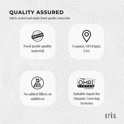 Orku Fine Diatomaceous Earth - Food Grade FCC Fossil Shell Flour Powder
