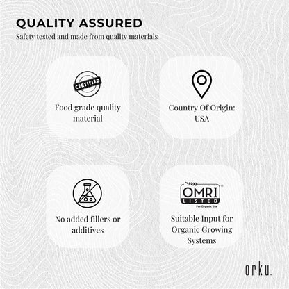 Orku Fine Diatomaceous Earth Tubs - Food Grade Fossil Shell Flour Powder