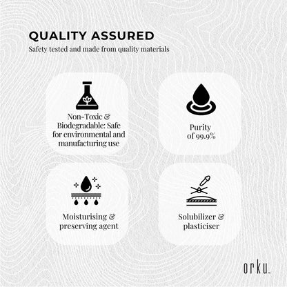 Orku Glycerine 99.9% Pure USP Food + Cosmetic Grade – Vegetable Glycerol