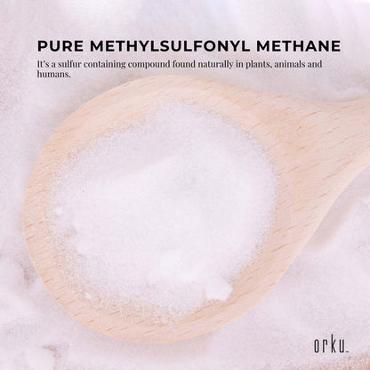 Orku MSM Powder or Crystals Bucket - 99.9% Pure USP Grade Methylsulfonylmethane