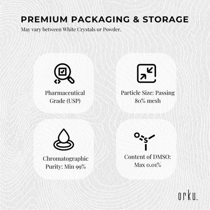 Orku MSM Powder or Crystals Bucket - 99.9% Pure USP Grade Methylsulfonylmethane