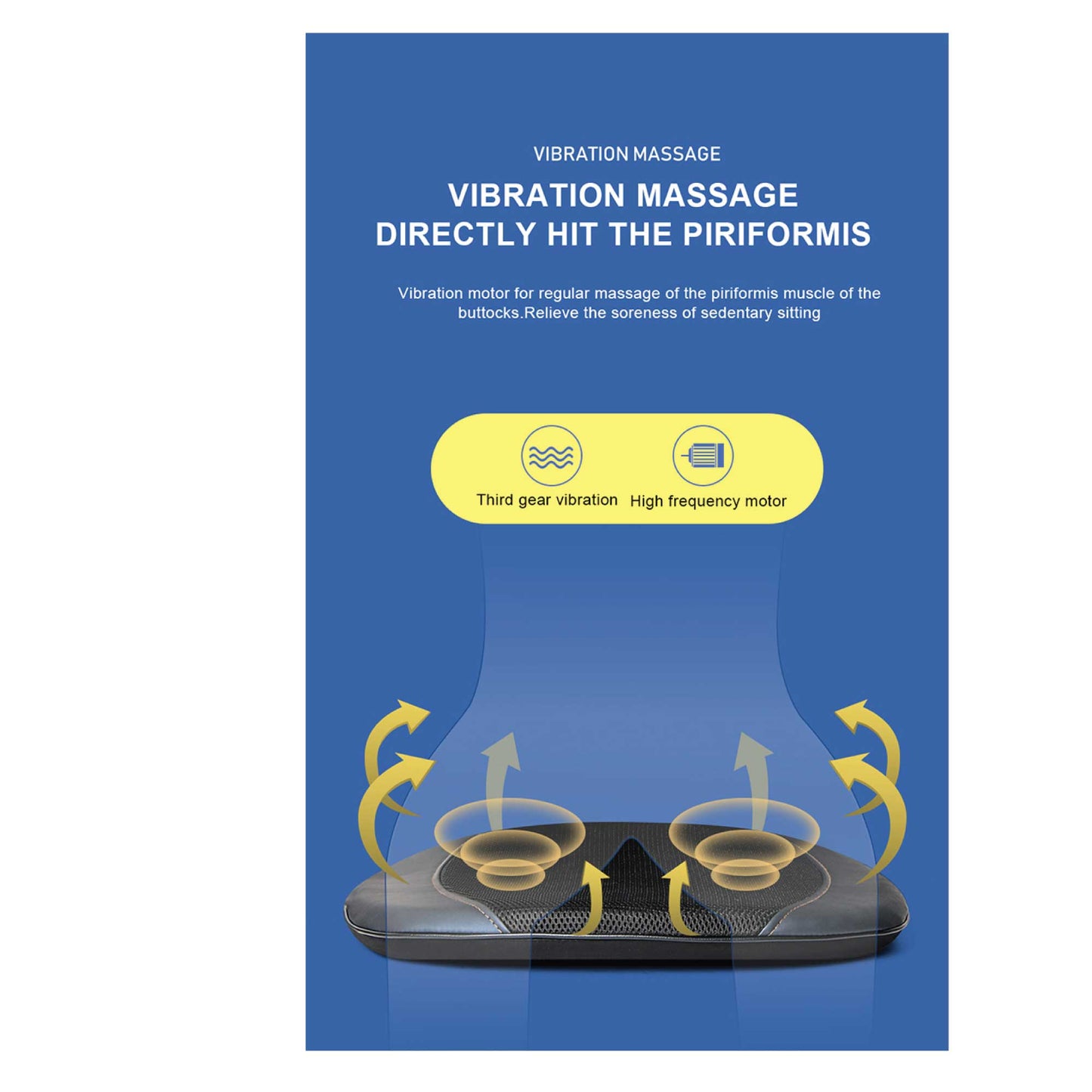 Orku Massager Cushion - Chair Seat Kneading Shiatsu Heat Massage Portable Car