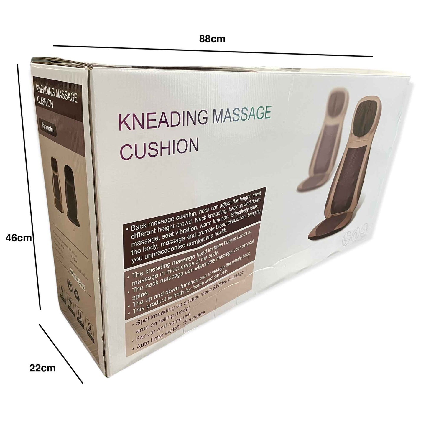 Orku Massager Cushion - Chair Seat Kneading Shiatsu Heat Massage Portable Car