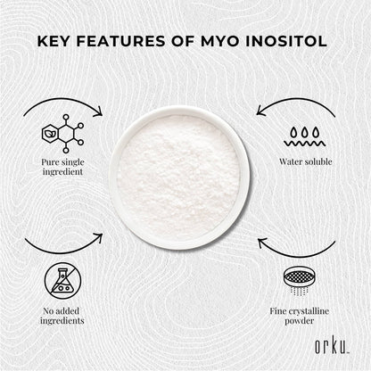 Orku Myo Inositol Powder Bulk Bags - USP Grade High Purity Unflavoured
