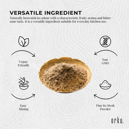 Orku Organic Amla Powder - Indian Gooseberry Amalaki Fruit Powder Bags