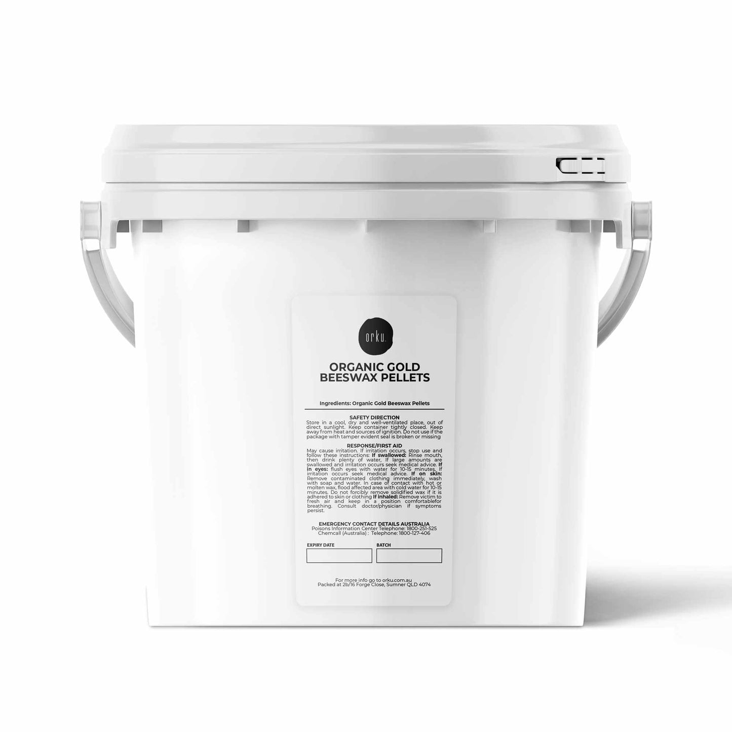 Orku Organic Beeswax Pellets Yellow Tubs - Cosmetic Grade Bees Wax Pastilles