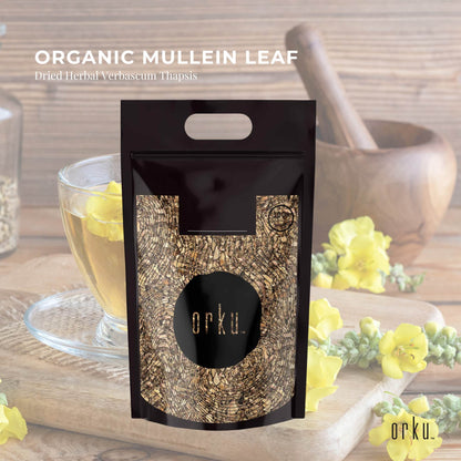Orku Organic Mullein Leaf - Dried Herbal Botanical Verbascum Thapsis